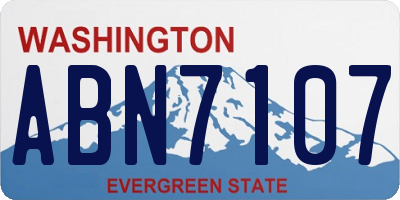 WA license plate ABN7107