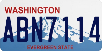 WA license plate ABN7114