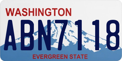 WA license plate ABN7118