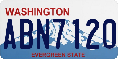 WA license plate ABN7120
