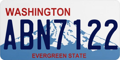 WA license plate ABN7122