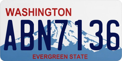 WA license plate ABN7136