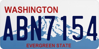 WA license plate ABN7154