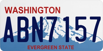 WA license plate ABN7157
