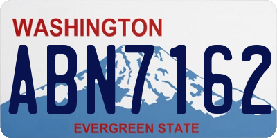 WA license plate ABN7162