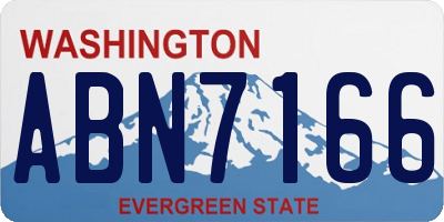 WA license plate ABN7166