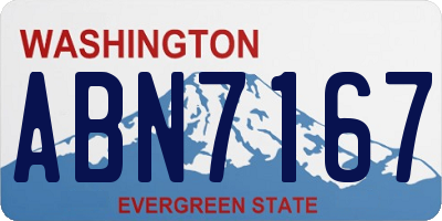 WA license plate ABN7167