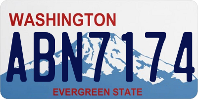 WA license plate ABN7174