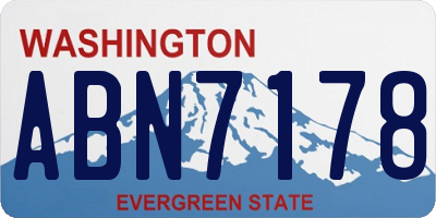 WA license plate ABN7178