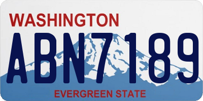 WA license plate ABN7189