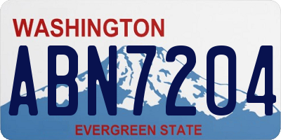 WA license plate ABN7204