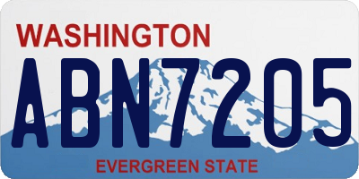WA license plate ABN7205