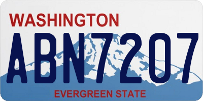WA license plate ABN7207