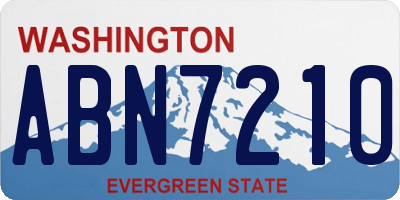 WA license plate ABN7210