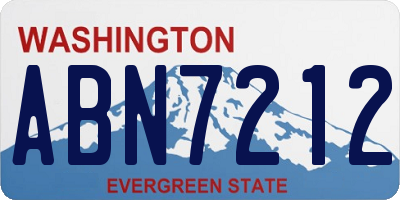 WA license plate ABN7212
