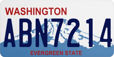 WA license plate ABN7214
