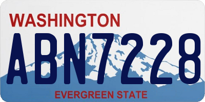 WA license plate ABN7228