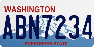 WA license plate ABN7234