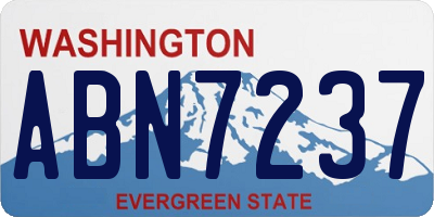 WA license plate ABN7237
