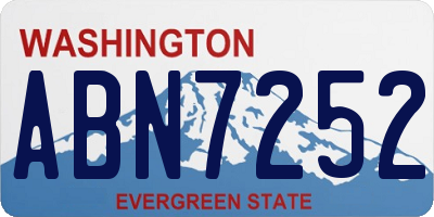 WA license plate ABN7252