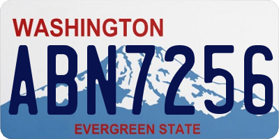 WA license plate ABN7256