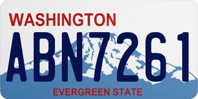 WA license plate ABN7261