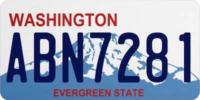 WA license plate ABN7281