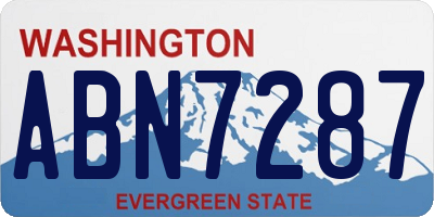 WA license plate ABN7287