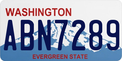 WA license plate ABN7289