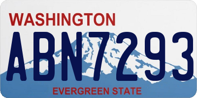 WA license plate ABN7293