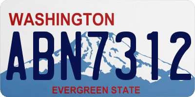 WA license plate ABN7312