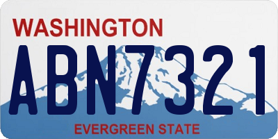 WA license plate ABN7321