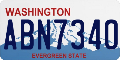 WA license plate ABN7340
