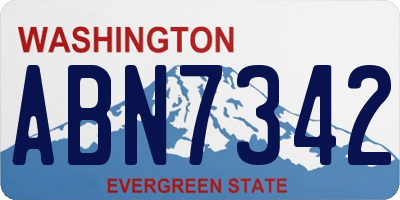 WA license plate ABN7342