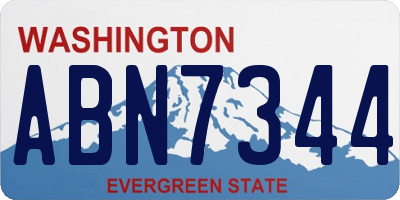WA license plate ABN7344
