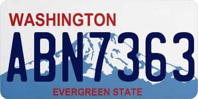 WA license plate ABN7363