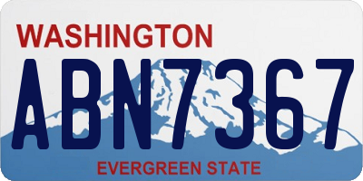 WA license plate ABN7367