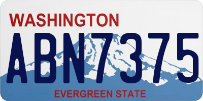 WA license plate ABN7375