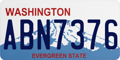 WA license plate ABN7376