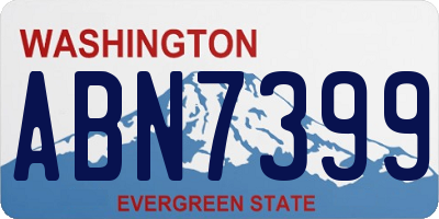 WA license plate ABN7399