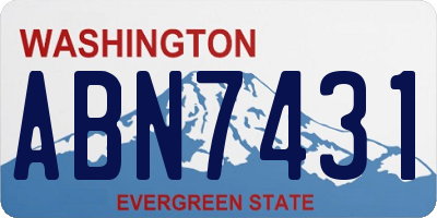 WA license plate ABN7431