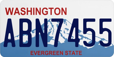 WA license plate ABN7455