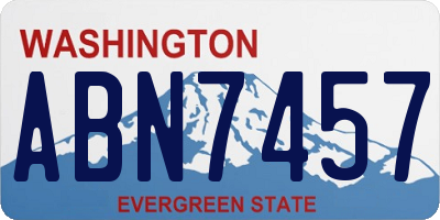 WA license plate ABN7457