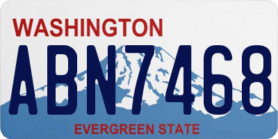 WA license plate ABN7468