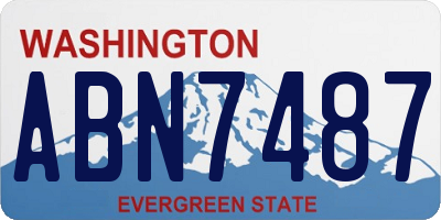 WA license plate ABN7487