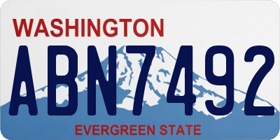 WA license plate ABN7492