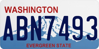 WA license plate ABN7493
