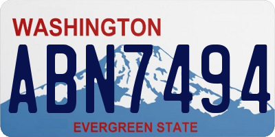 WA license plate ABN7494