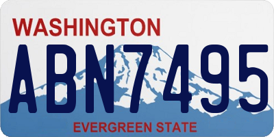 WA license plate ABN7495