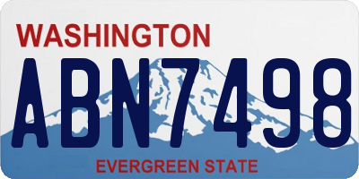 WA license plate ABN7498